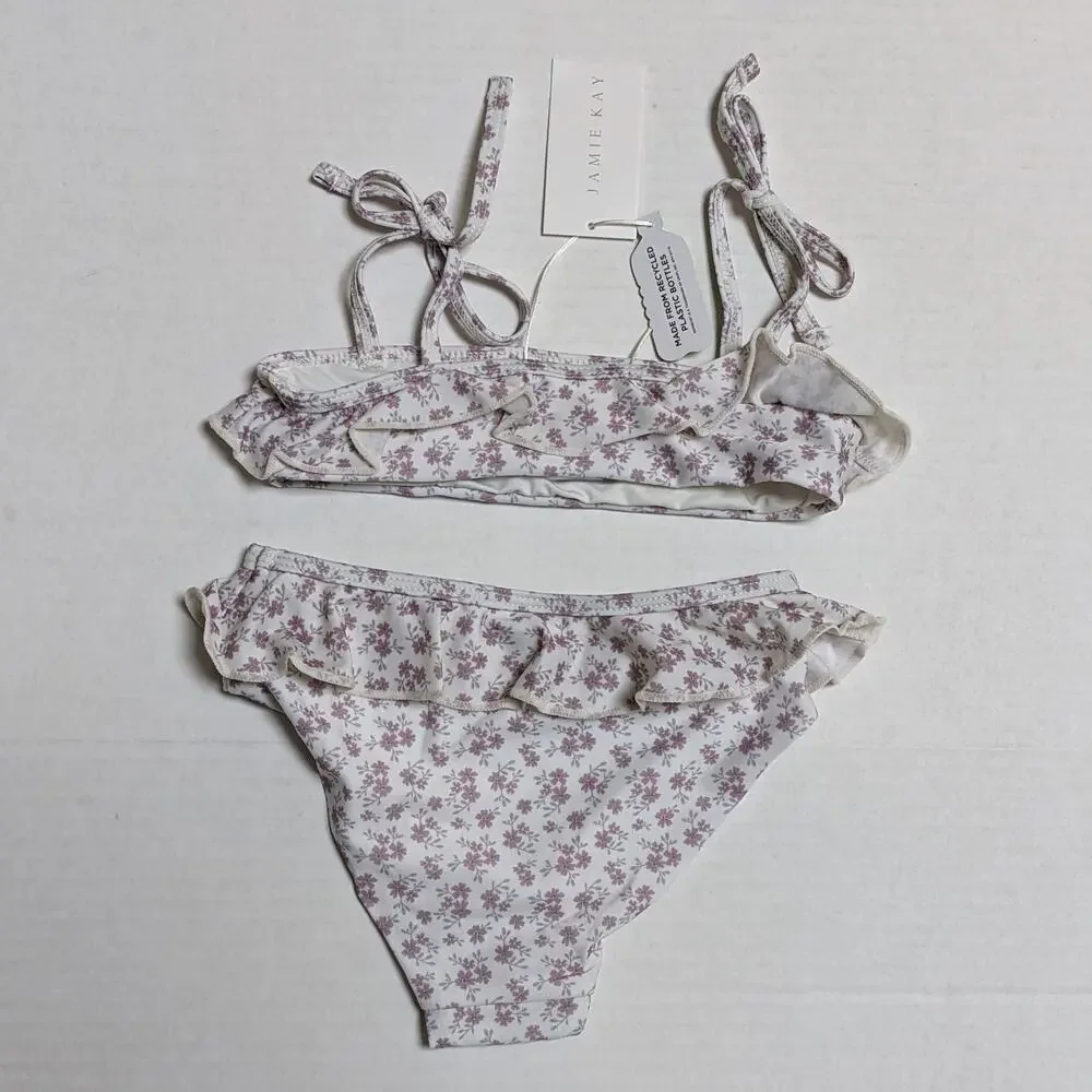 NWT Jamie Kay Mia Bikini Poppy Floral Size 4 Year Flowers Swimsuit 2 Piece